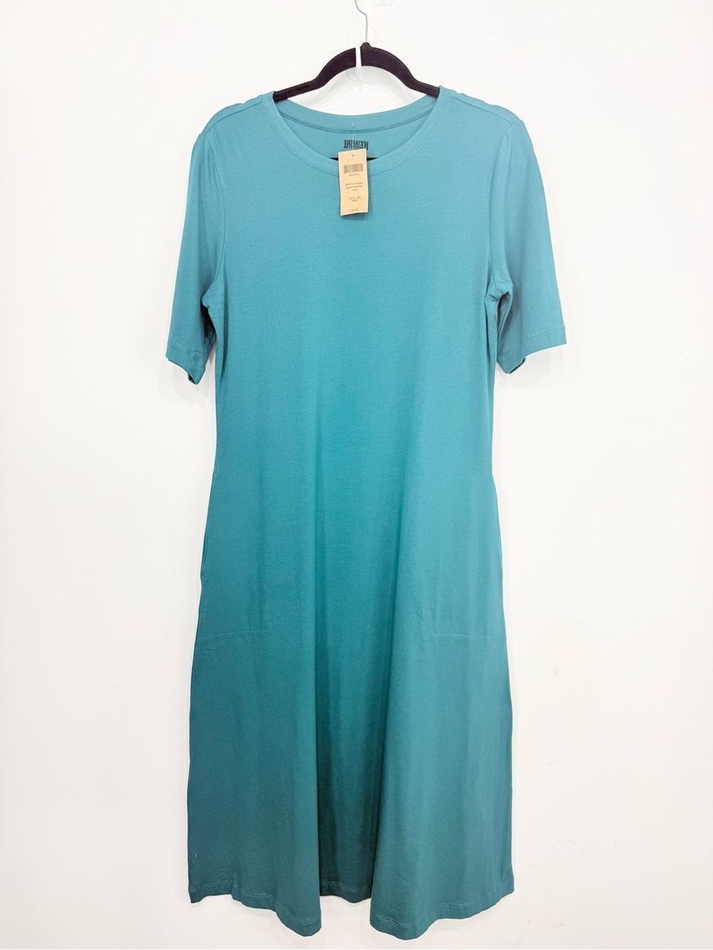 Duluth Trading Co. Teal Free Range Organic Cotton Day Night Dress NEW